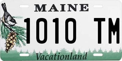 ME license plate 1010TM