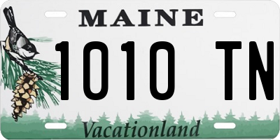 ME license plate 1010TN