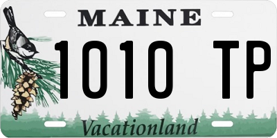 ME license plate 1010TP