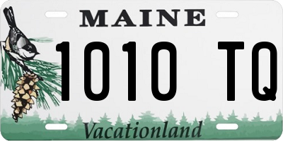 ME license plate 1010TQ
