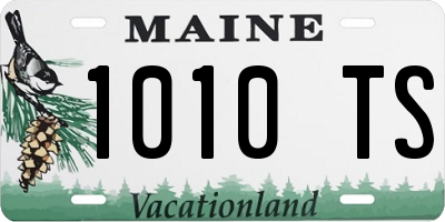ME license plate 1010TS