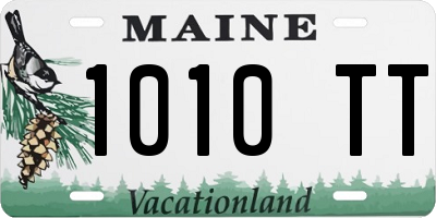 ME license plate 1010TT