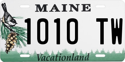 ME license plate 1010TW