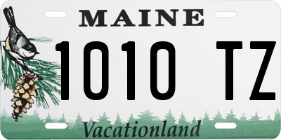 ME license plate 1010TZ