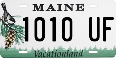 ME license plate 1010UF