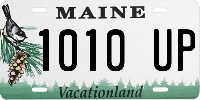 ME license plate 1010UP