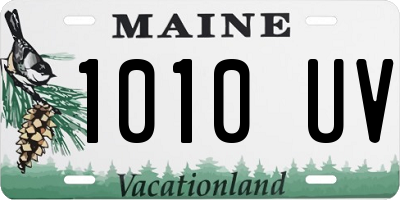 ME license plate 1010UV