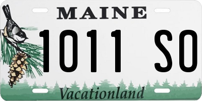 ME license plate 1011SO