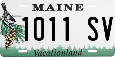 ME license plate 1011SV