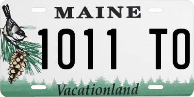 ME license plate 1011TO