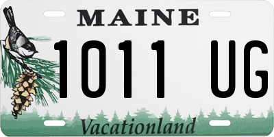 ME license plate 1011UG