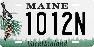 ME license plate 1012N