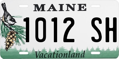 ME license plate 1012SH