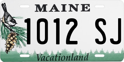 ME license plate 1012SJ