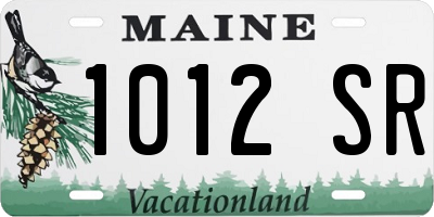 ME license plate 1012SR