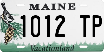 ME license plate 1012TP