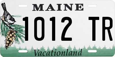 ME license plate 1012TR