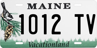 ME license plate 1012TV