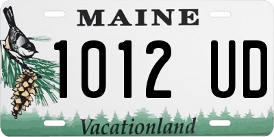 ME license plate 1012UD