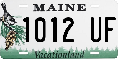 ME license plate 1012UF