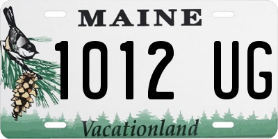 ME license plate 1012UG