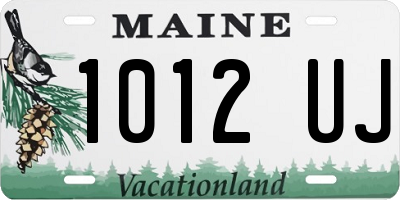 ME license plate 1012UJ