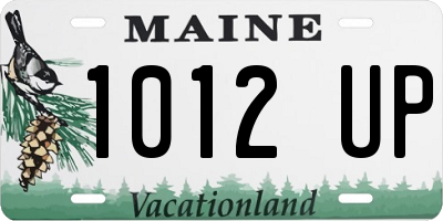 ME license plate 1012UP