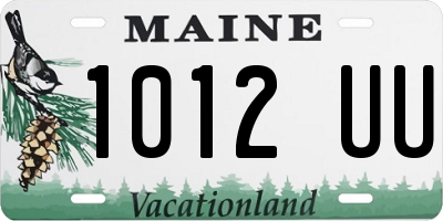 ME license plate 1012UU