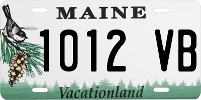 ME license plate 1012VB