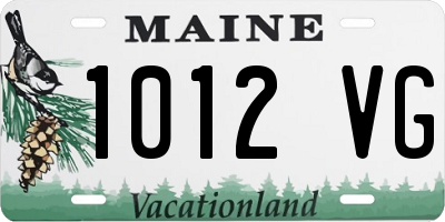 ME license plate 1012VG
