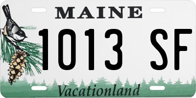 ME license plate 1013SF