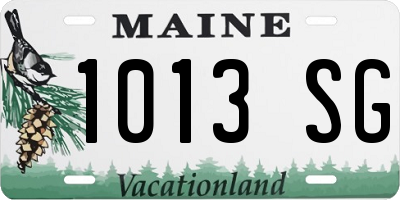 ME license plate 1013SG