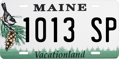 ME license plate 1013SP