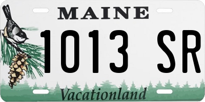 ME license plate 1013SR