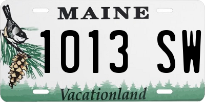 ME license plate 1013SW