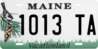 ME license plate 1013TA