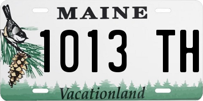ME license plate 1013TH
