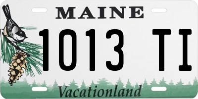 ME license plate 1013TI