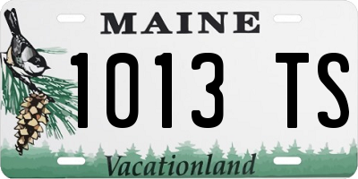 ME license plate 1013TS