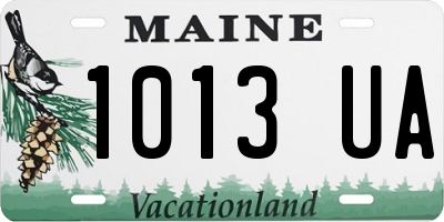 ME license plate 1013UA