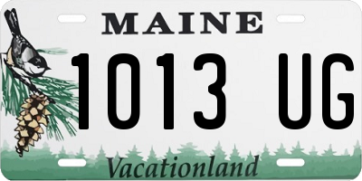 ME license plate 1013UG