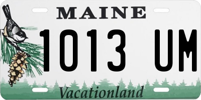 ME license plate 1013UM