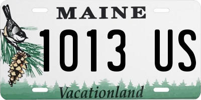 ME license plate 1013US