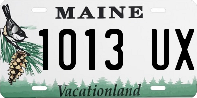 ME license plate 1013UX