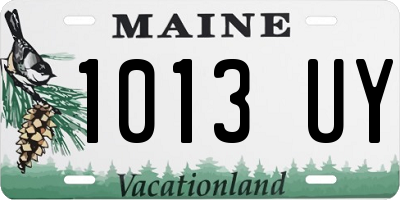 ME license plate 1013UY