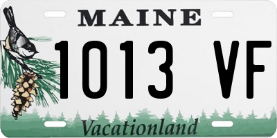 ME license plate 1013VF