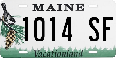 ME license plate 1014SF