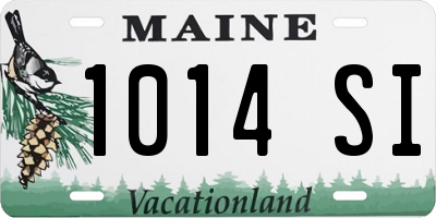 ME license plate 1014SI