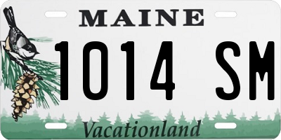 ME license plate 1014SM