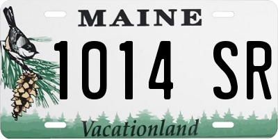 ME license plate 1014SR